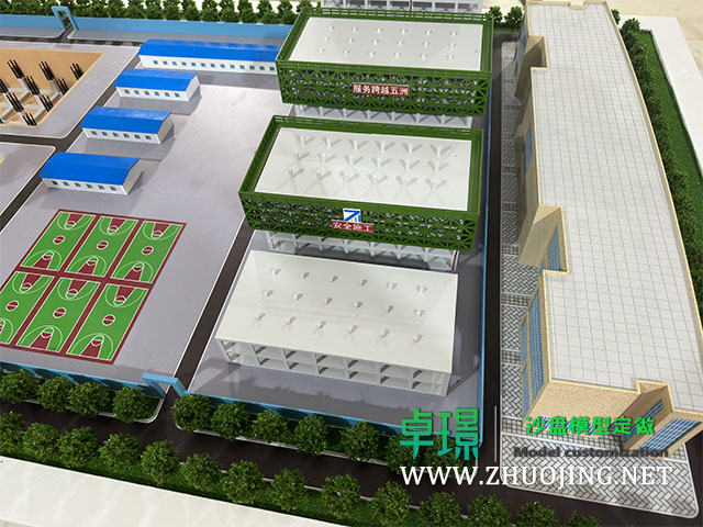 建筑工程項目工地現場施工場景沙盤模型視頻