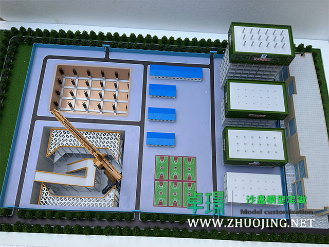 建筑工程項目工地現場施工場景沙盤模型制作廠家案例